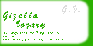 gizella vozary business card